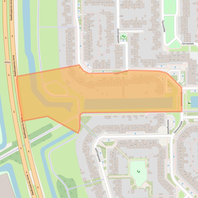 Kaart van postcodegebied 8926PA.