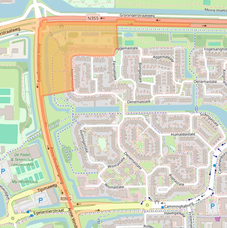 Kaart van postcodegebied 8926PB.