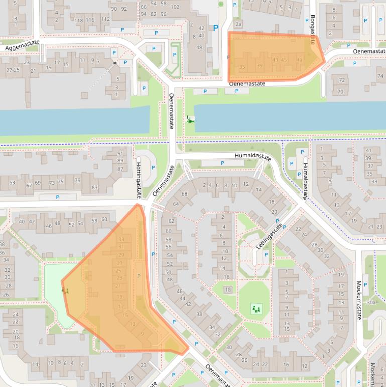 Kaart van postcodegebied 8926PN.
