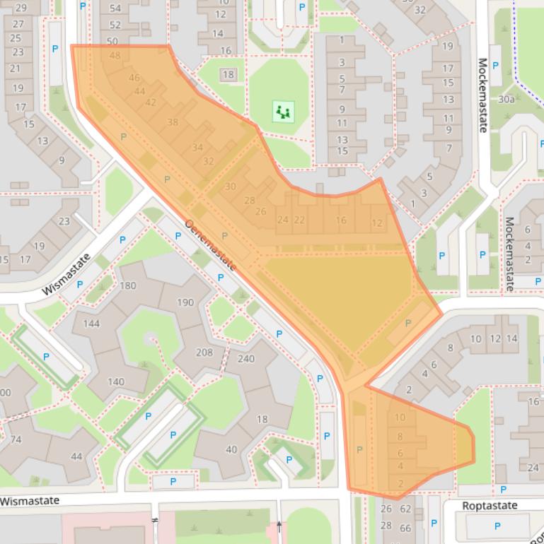 Kaart van postcodegebied 8926PR.