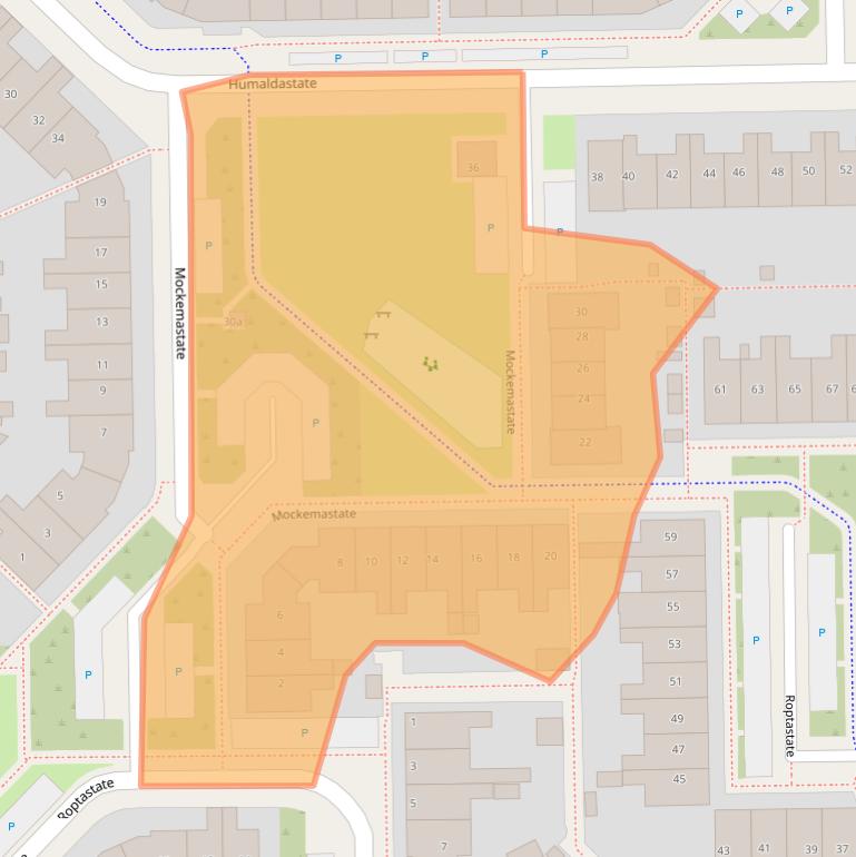 Kaart van postcodegebied 8926RK.