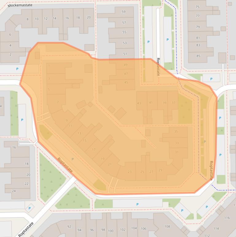 Kaart van postcodegebied 8926RL.