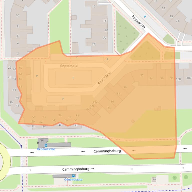 Kaart van postcodegebied 8926RP.