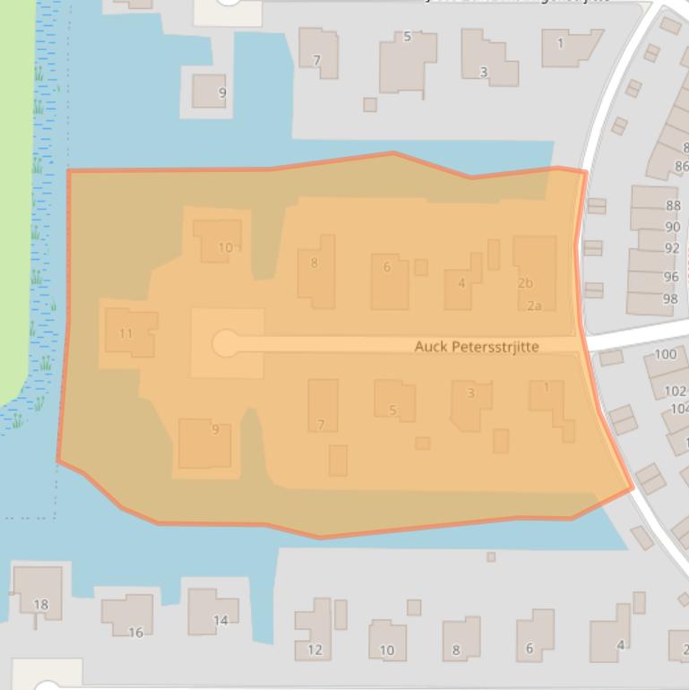 Kaart van postcodegebied 8927AB.