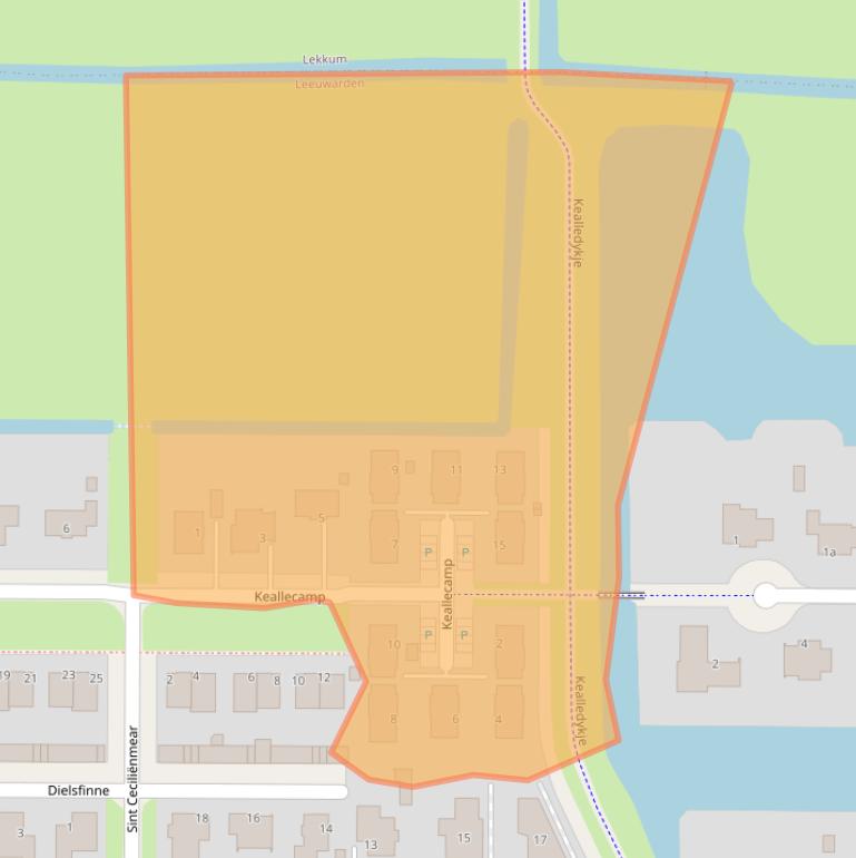 Kaart van postcodegebied 8927AS.