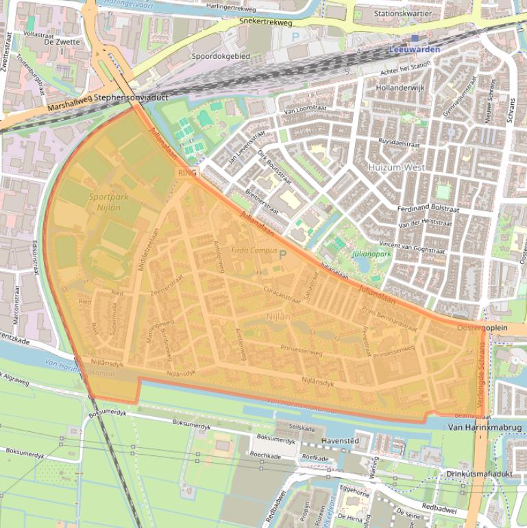 Kaart van postcodegebied 8931.