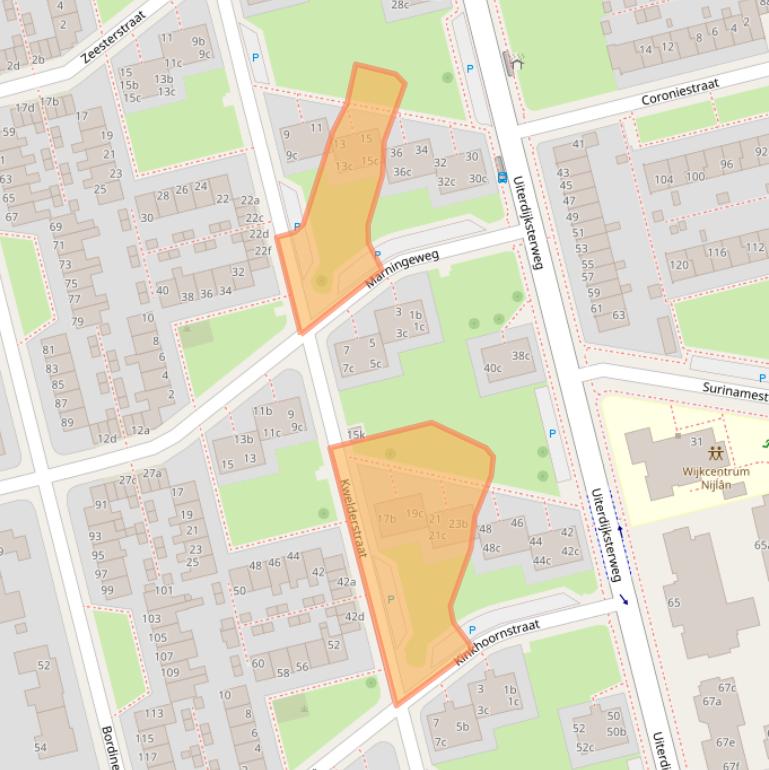 Kaart van postcodegebied 8931AW.