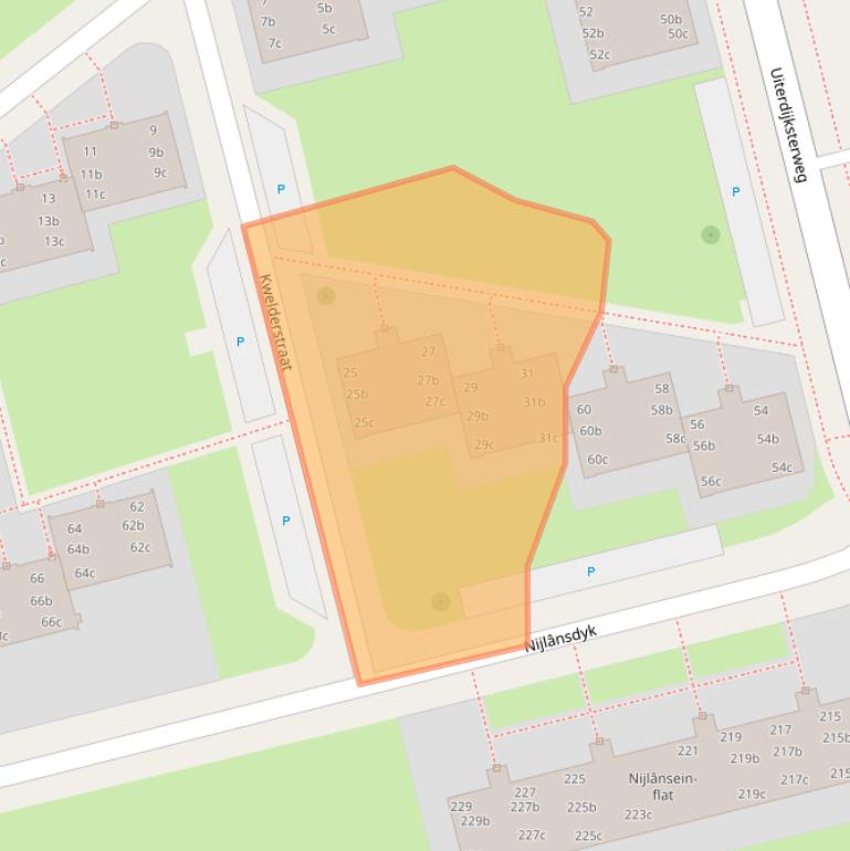 Kaart van postcodegebied 8931AX.