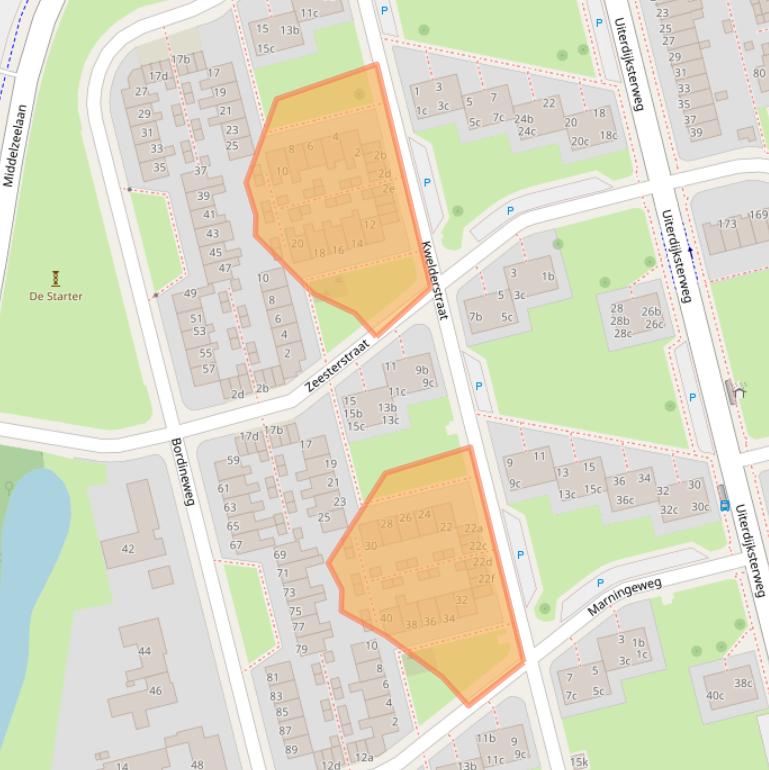 Kaart van postcodegebied 8931AZ.