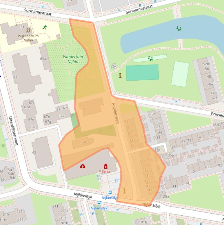 Kaart van postcodegebied 8931BW.