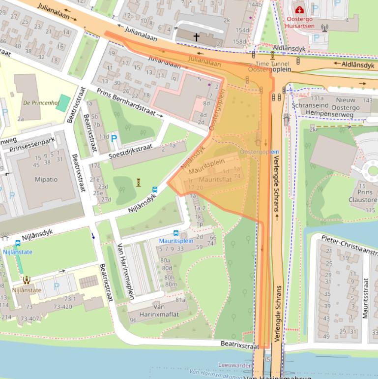 Kaart van postcodegebied 8931DL.