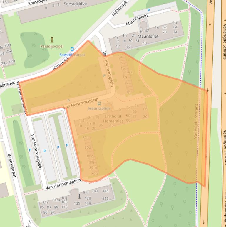 Kaart van postcodegebied 8931DM.