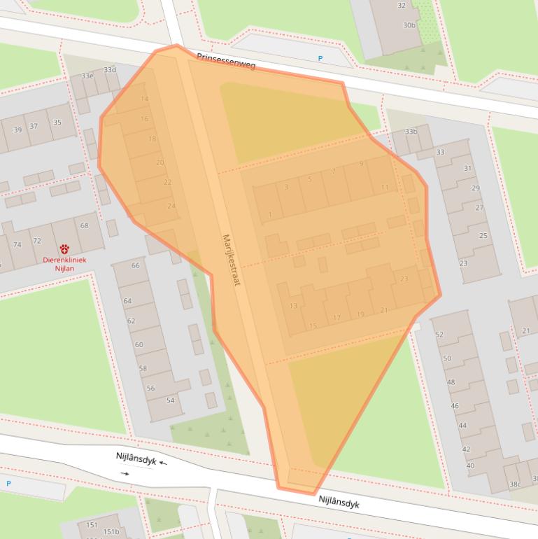 Kaart van postcodegebied 8931EA.