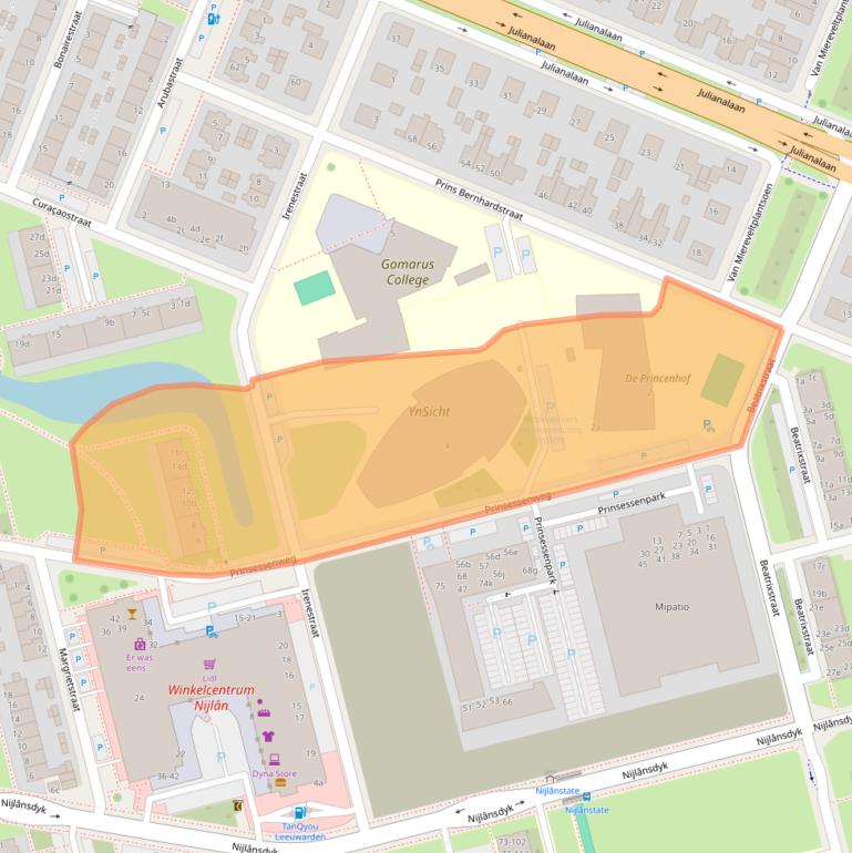 Kaart van postcodegebied 8931EG.