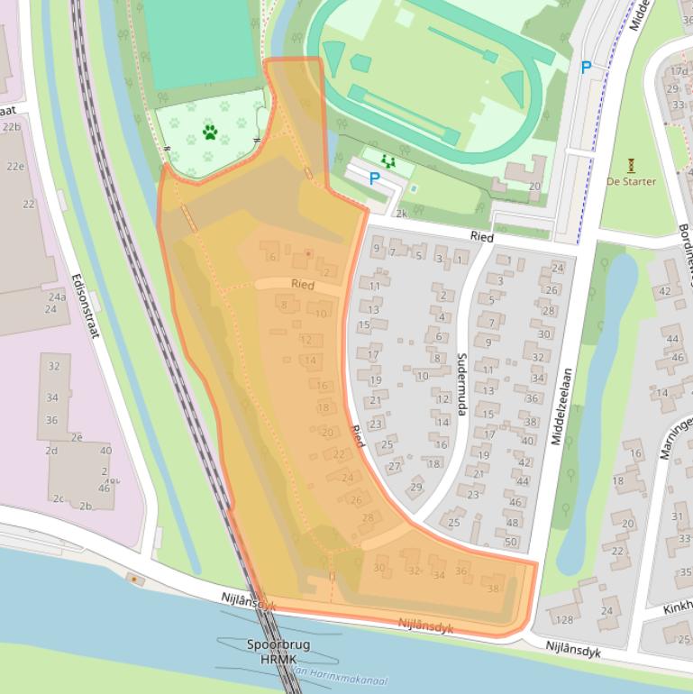 Kaart van postcodegebied 8931HA.