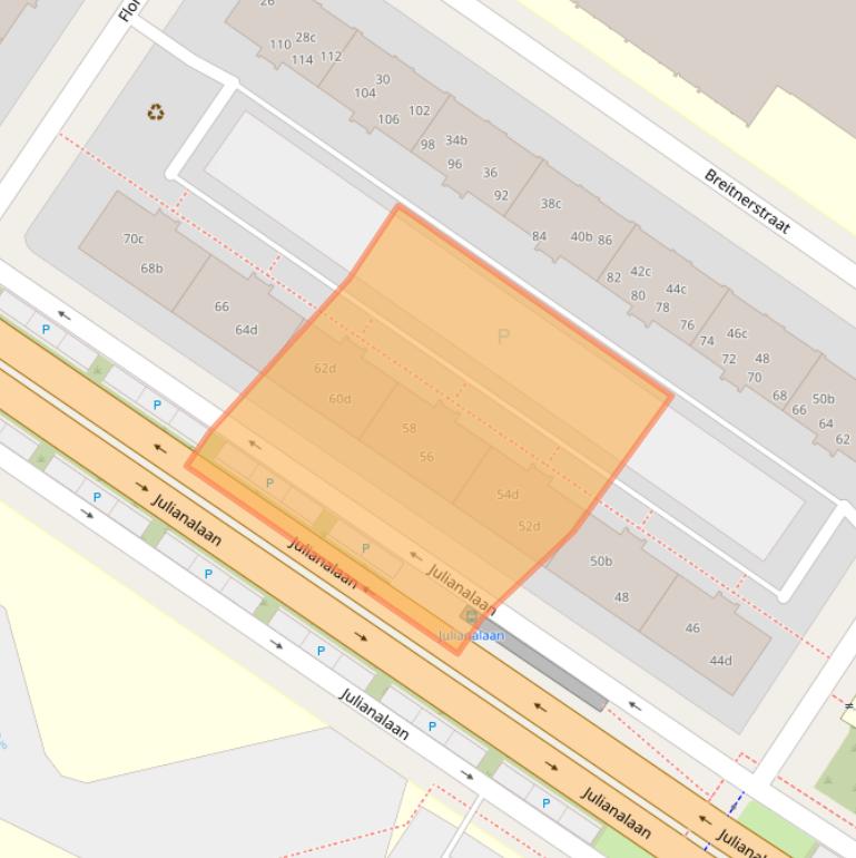 Kaart van postcodegebied 8932AC.