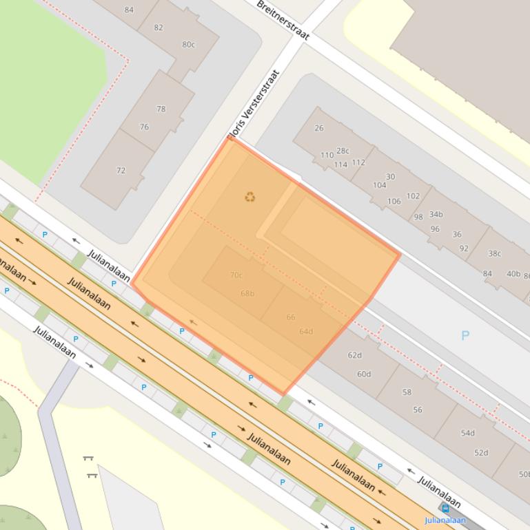 Kaart van postcodegebied 8932AD.