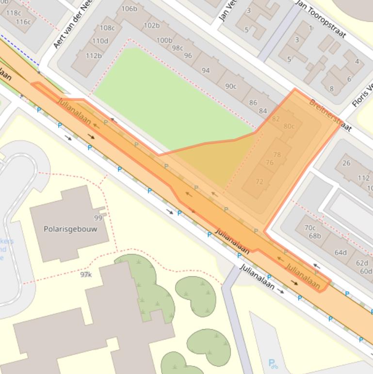 Kaart van postcodegebied 8932AE.