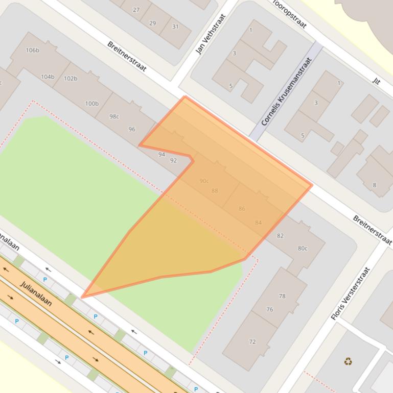 Kaart van postcodegebied 8932AG.