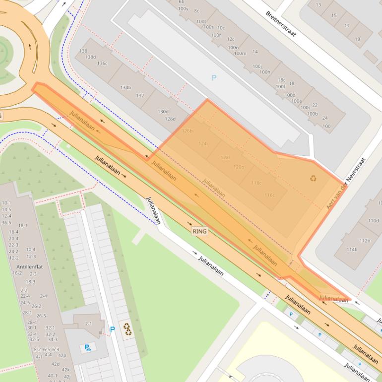 Kaart van postcodegebied 8932AK.