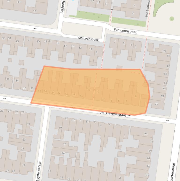 Kaart van postcodegebied 8932BC.
