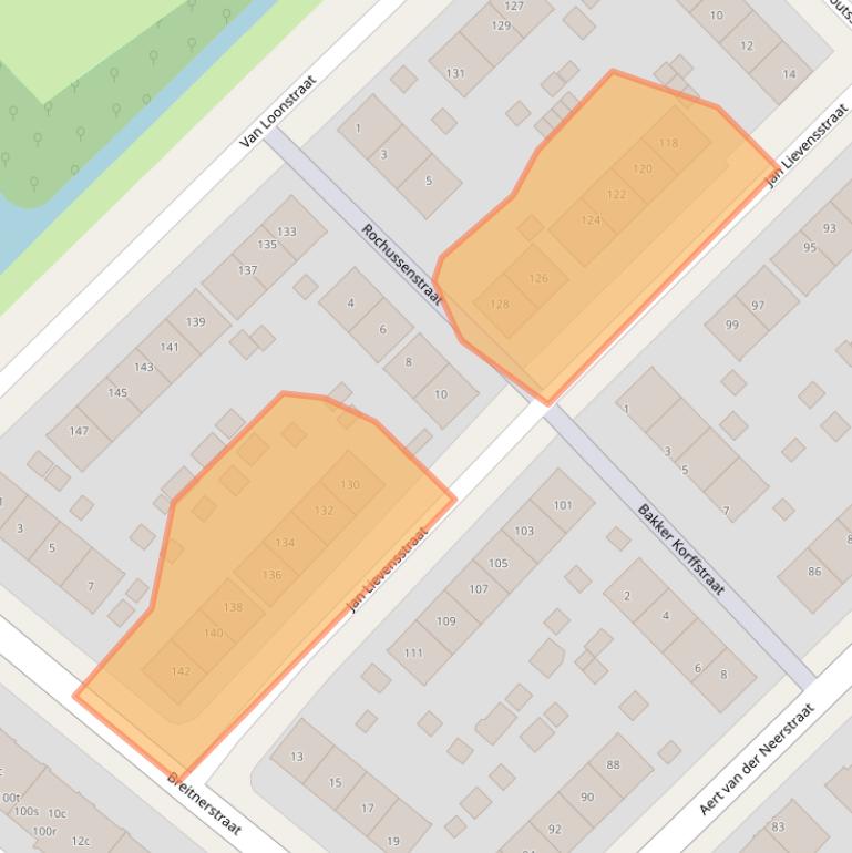 Kaart van postcodegebied 8932BH.
