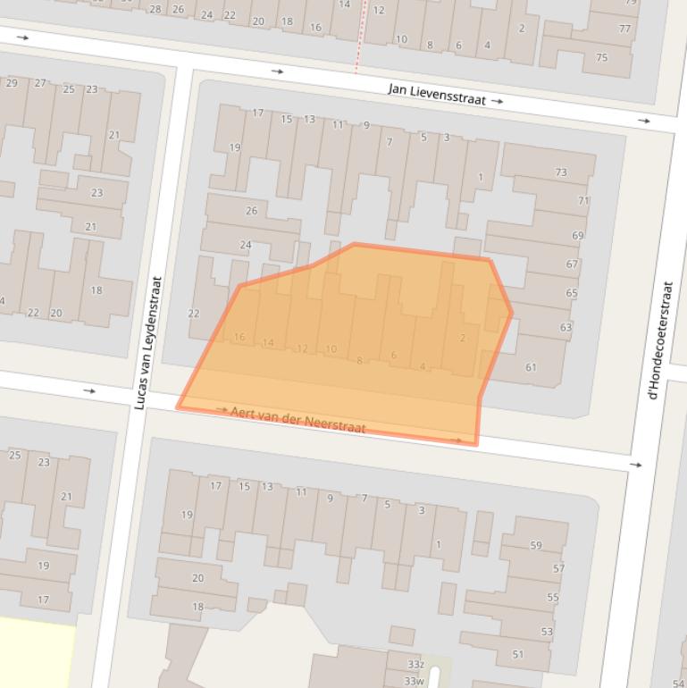 Kaart van postcodegebied 8932BL.