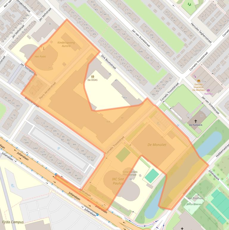 Kaart van postcodegebied 8932BR.
