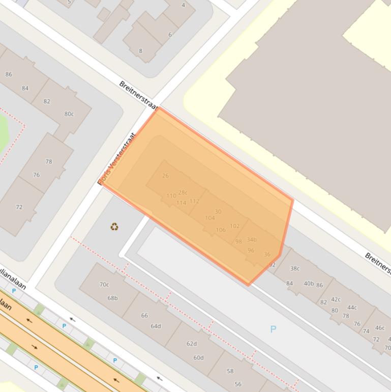 Kaart van postcodegebied 8932CC.