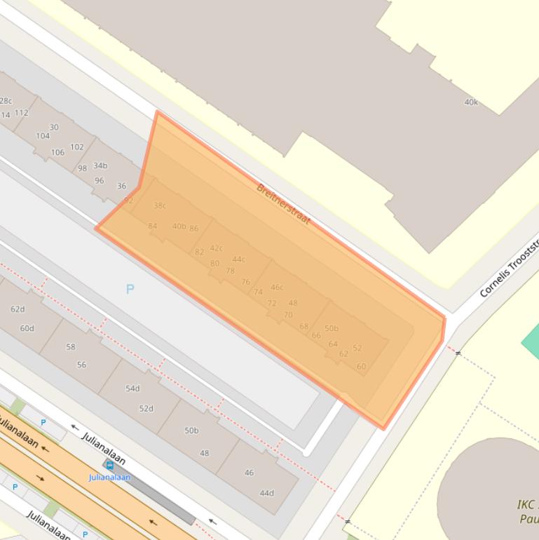 Kaart van postcodegebied 8932CD.