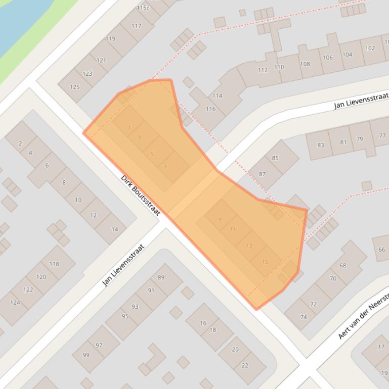 Kaart van postcodegebied 8932CL.