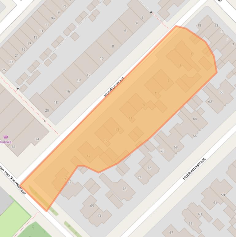 Kaart van postcodegebied 8932DK.