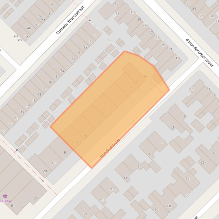 Kaart van postcodegebied 8932DL.