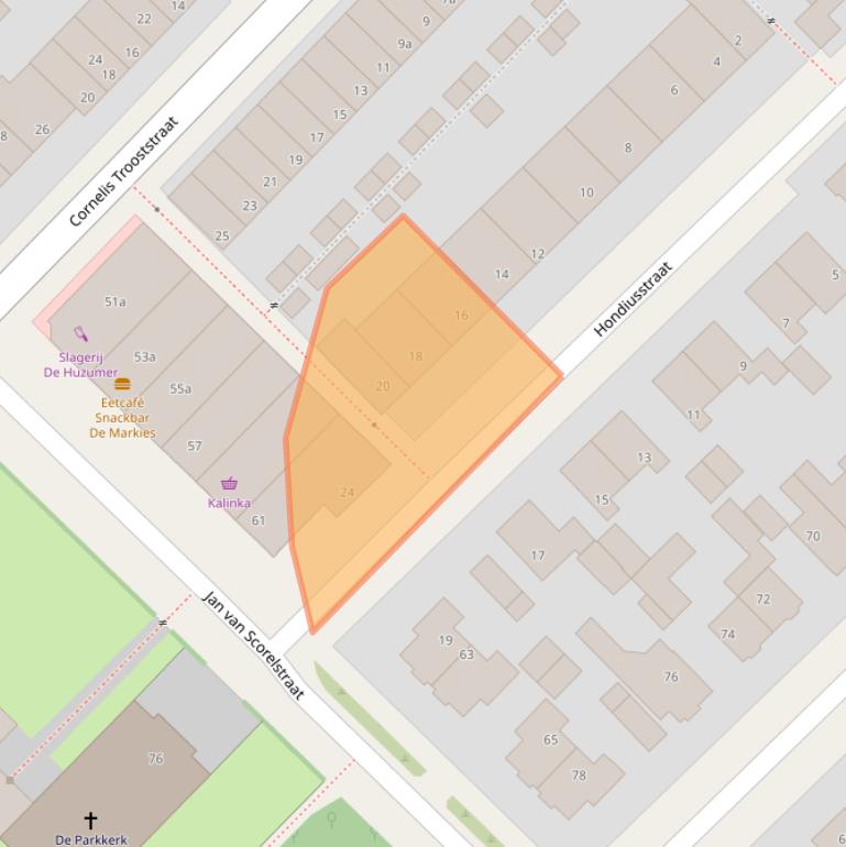 Kaart van postcodegebied 8932DM.