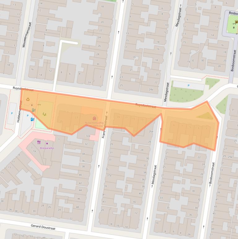 Kaart van postcodegebied 8932EE.