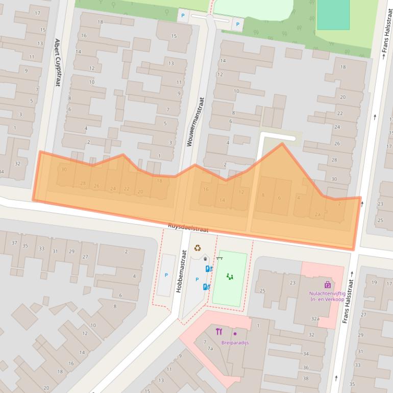 Kaart van postcodegebied 8932EJ.