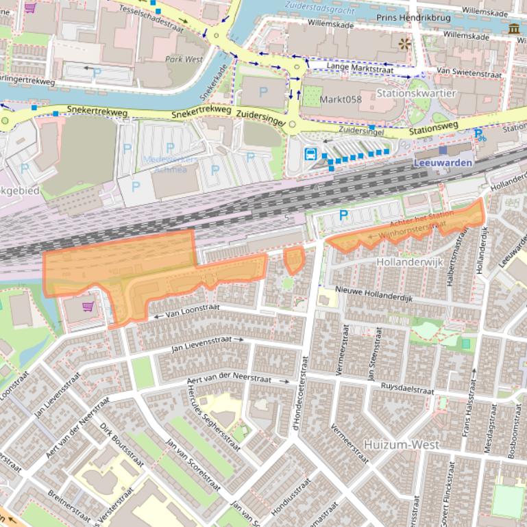 Kaart van postcodegebied 8932EX.