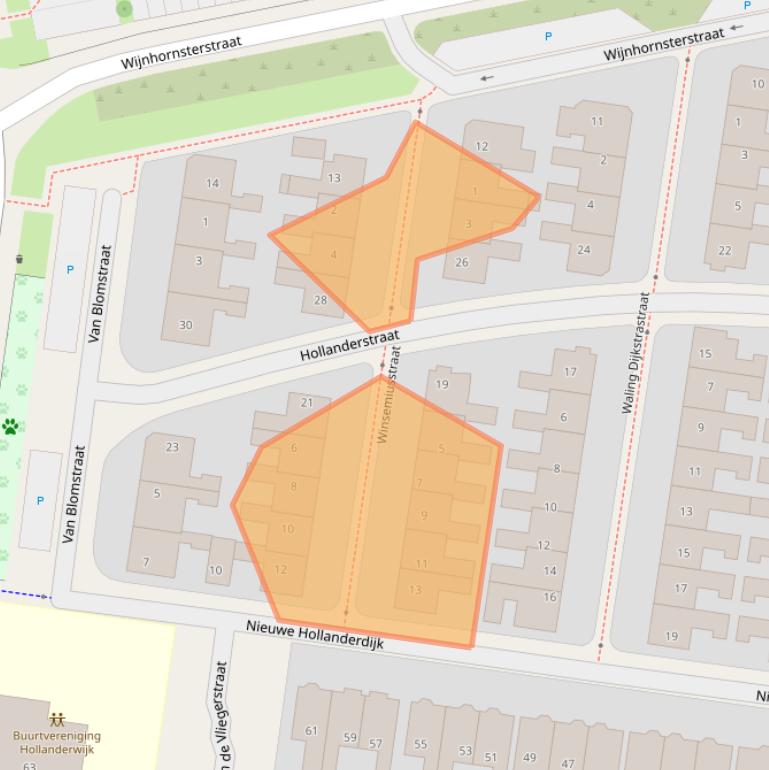 Kaart van postcodegebied 8932GA.
