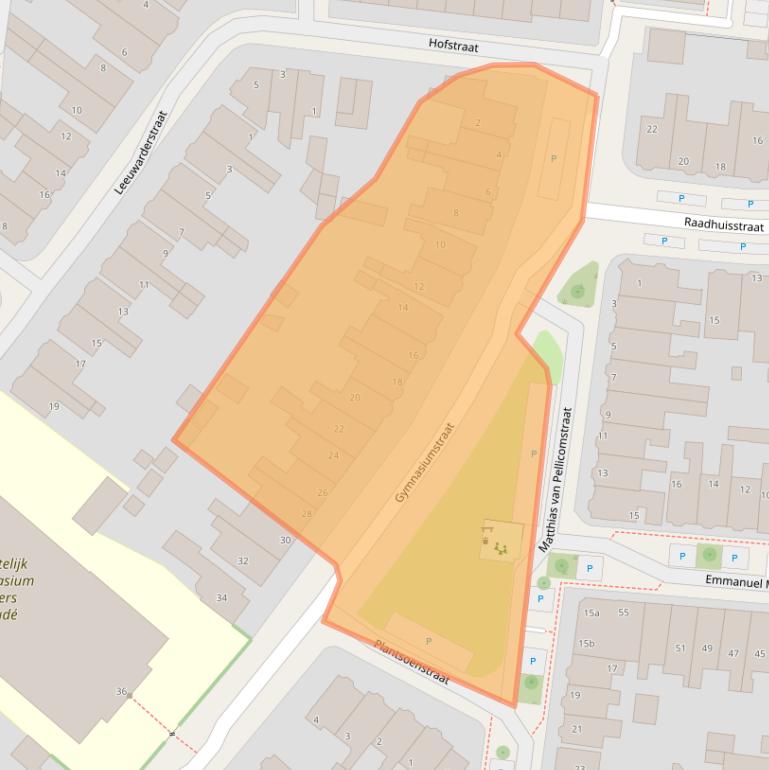 Kaart van postcodegebied 8932GV.