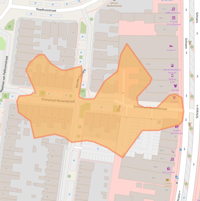 Kaart van postcodegebied 8932GZ.