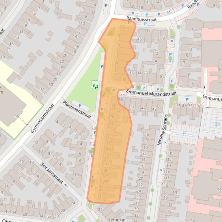 Kaart van postcodegebied 8932HC.