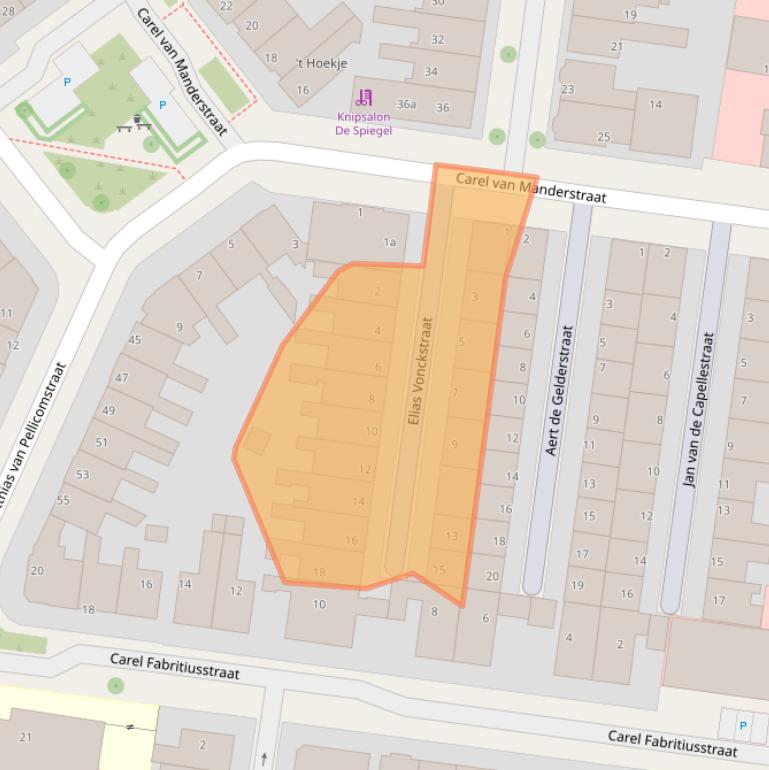 Kaart van postcodegebied 8932HK.
