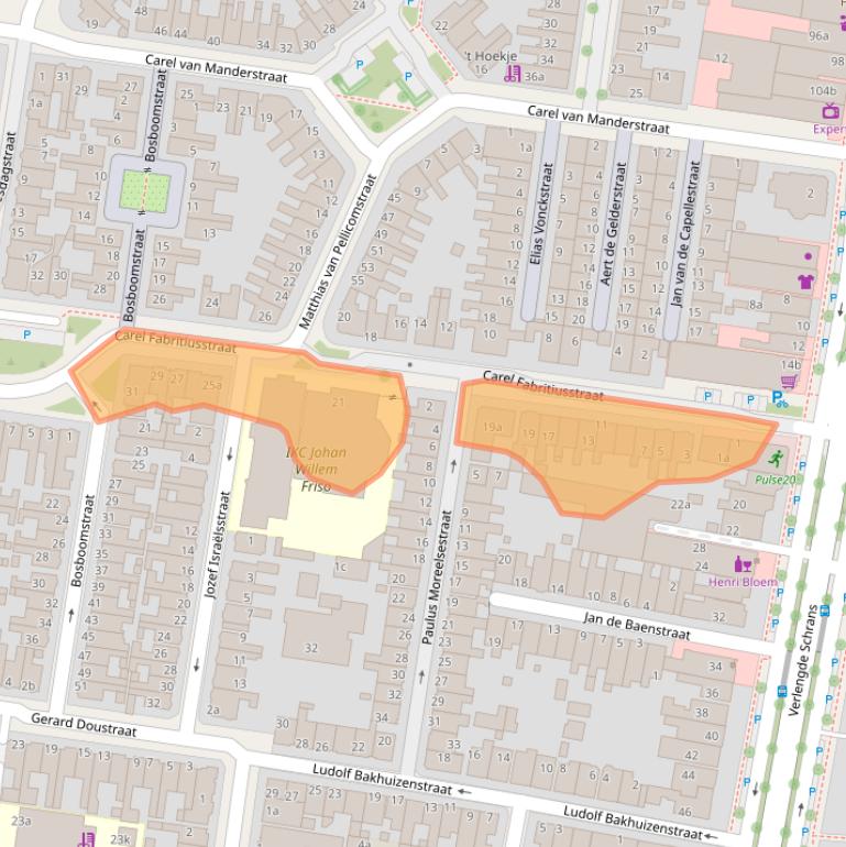 Kaart van postcodegebied 8932HN.