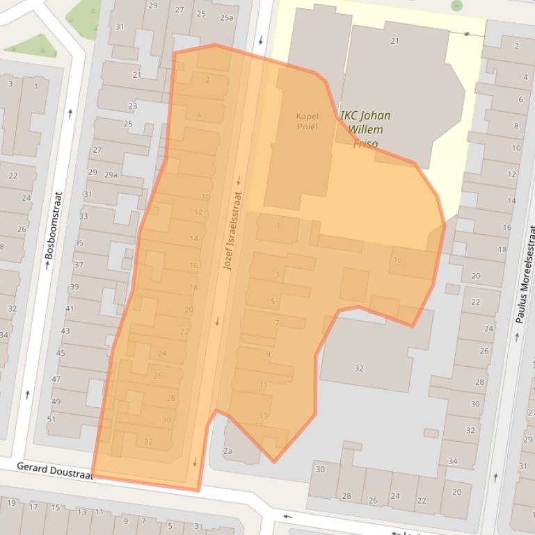 Kaart van postcodegebied 8932HT.