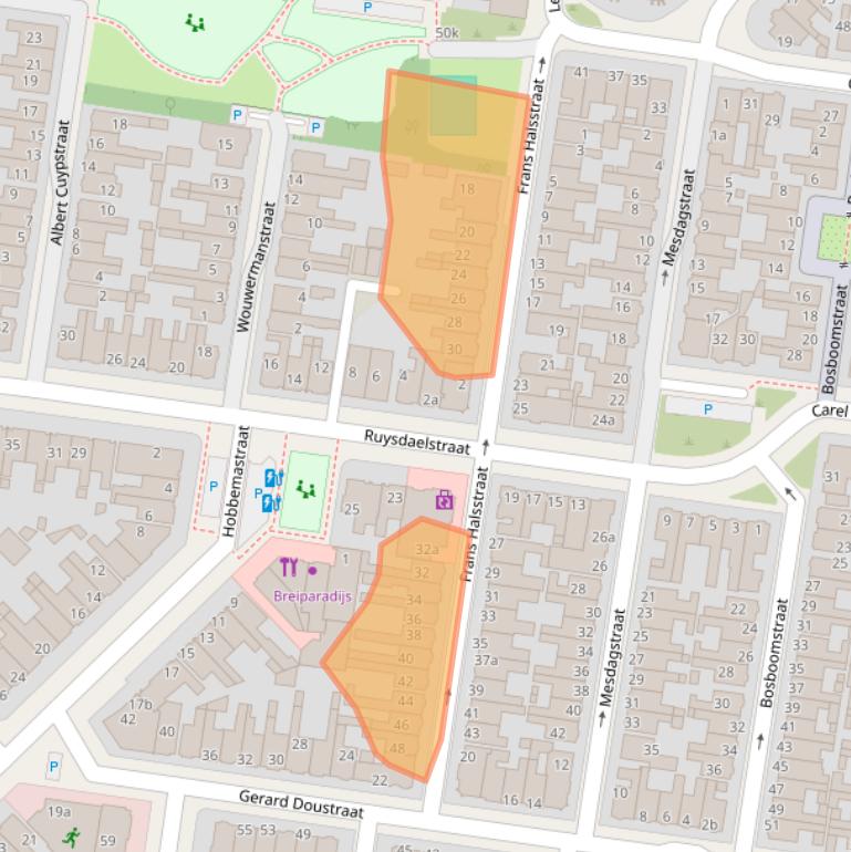 Kaart van postcodegebied 8932JC.