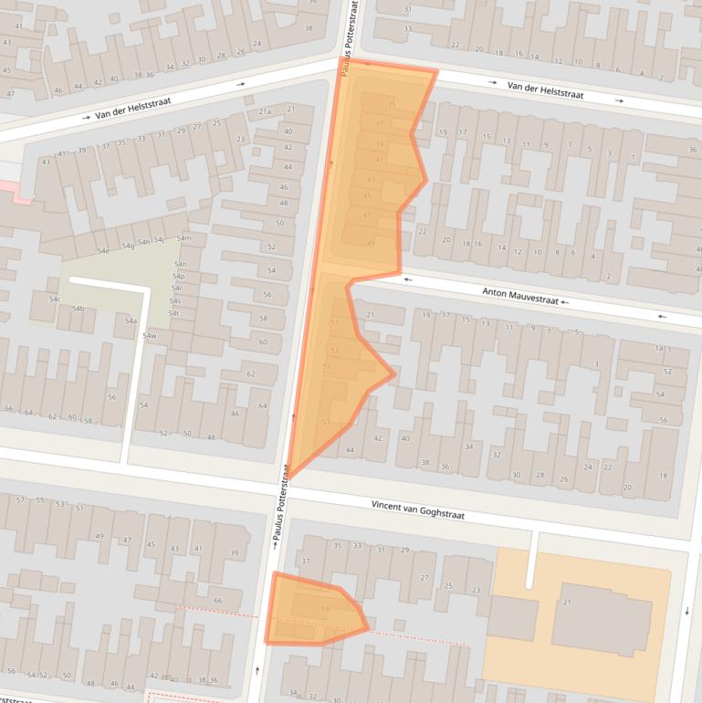 Kaart van postcodegebied 8932KK.