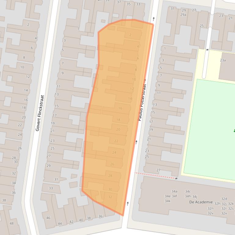 Kaart van postcodegebied 8932KL.