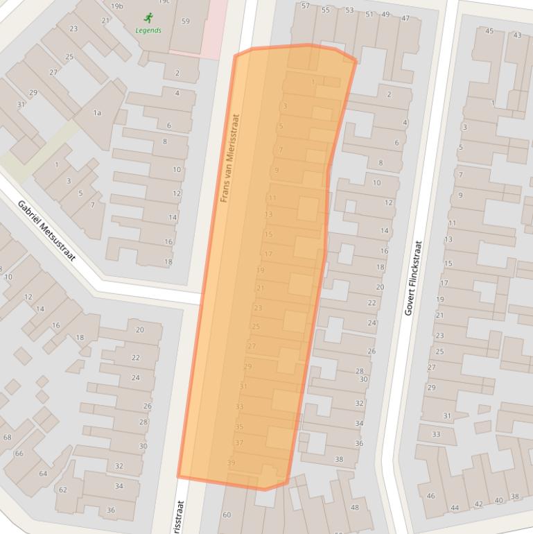 Kaart van postcodegebied 8932KR.