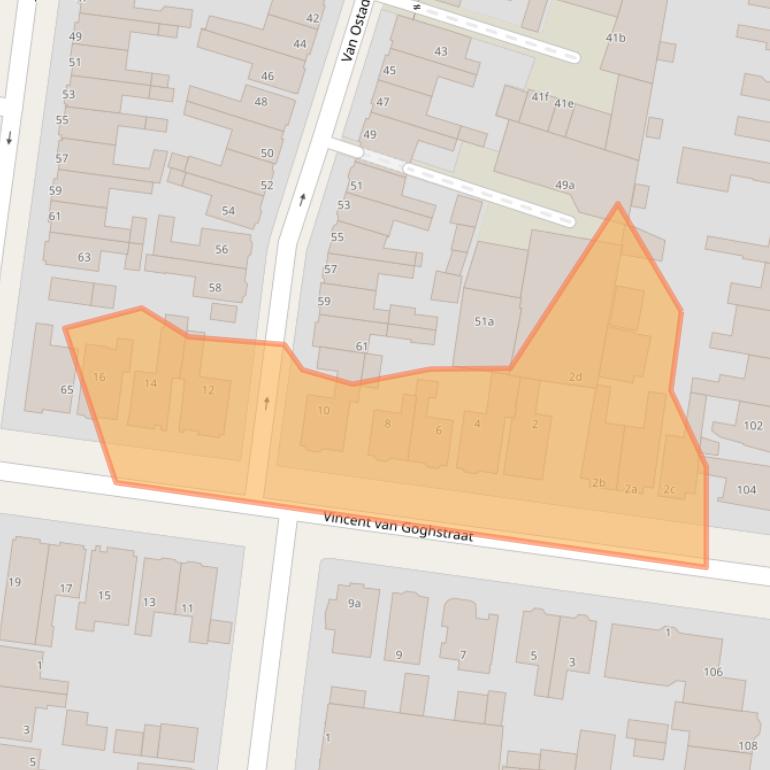 Kaart van postcodegebied 8932LG.