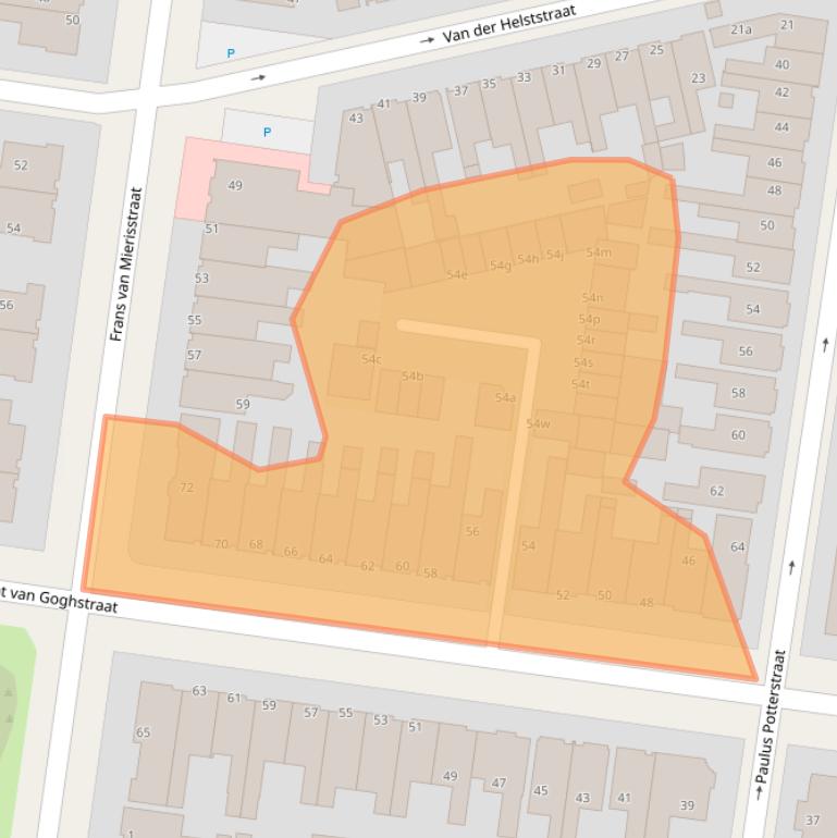 Kaart van postcodegebied 8932LJ.